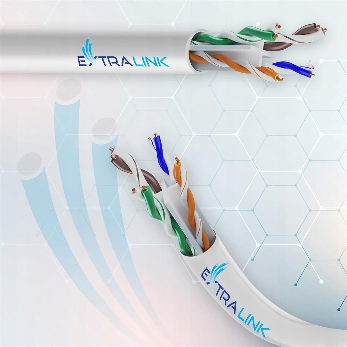 Extralink CAT6 UTP (U/UTP) Intérieur | Câble réseau torsadé | 50M
