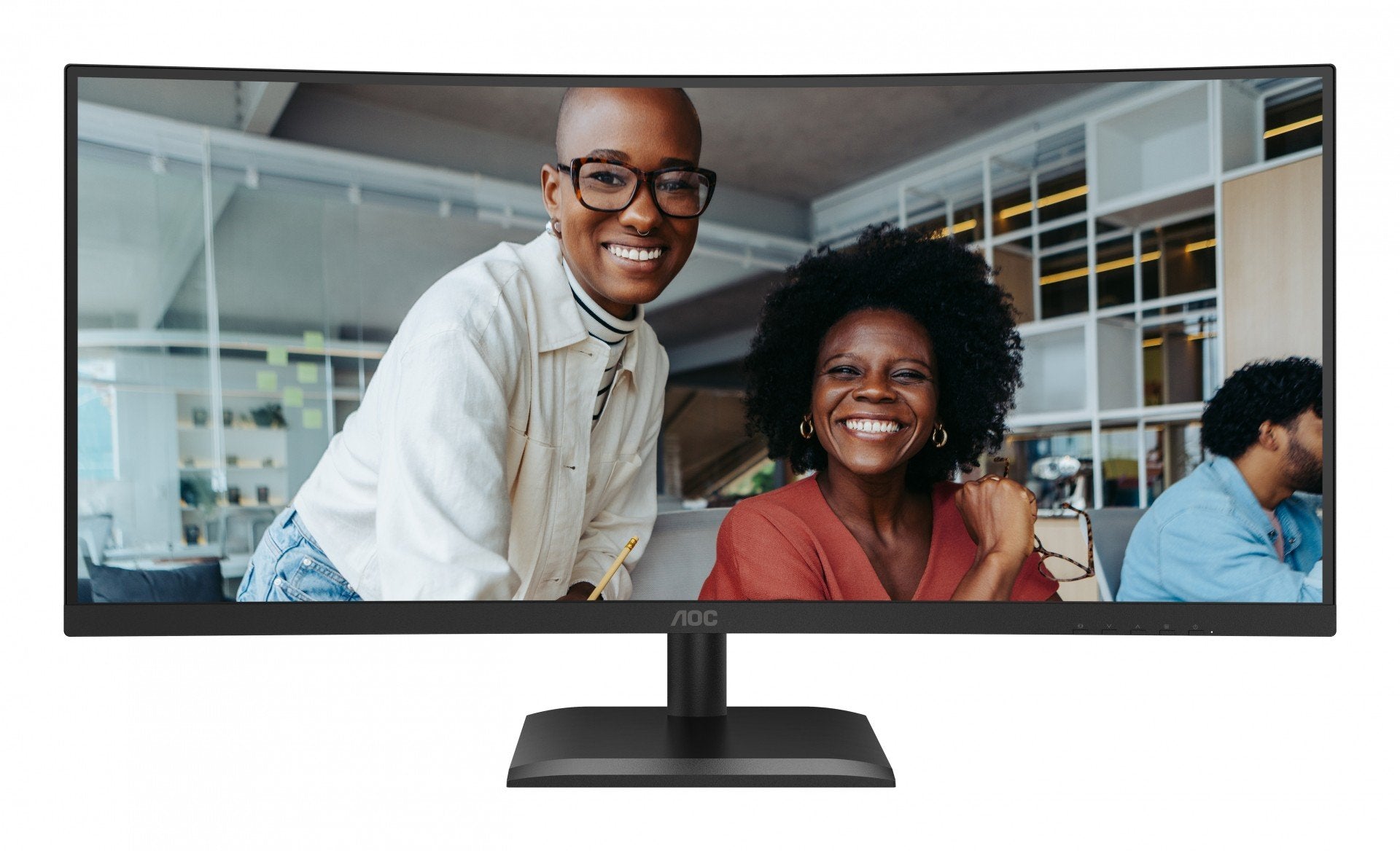 AOC CU34E4CV - Écran incurvé - 34i - 3440 x 1440 UWQHD 120 Hz - VA - 3500:1 - HDR10 - 4 ms - 2xHDMI DP USB-C -HP- GAR 5 ans