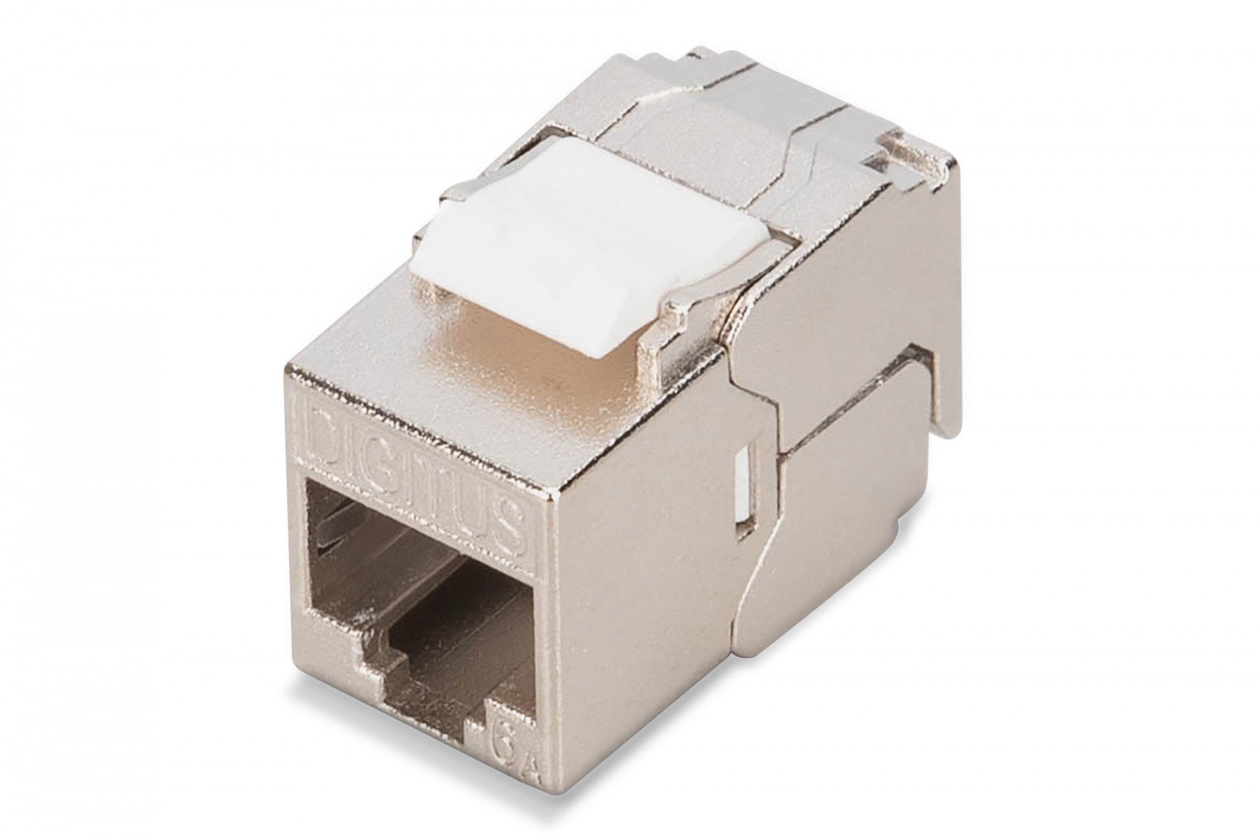 Module Keystone court (prise) RJ45 (8P8C) cat.6A, blindé, sans outil, en acier, longueur 28mm