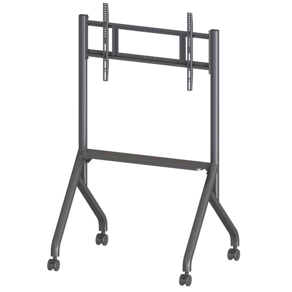 "Techly ICA-TR53MB Support TV mobile 55-86"" jusqu'a 80kg étagere AV réglable"