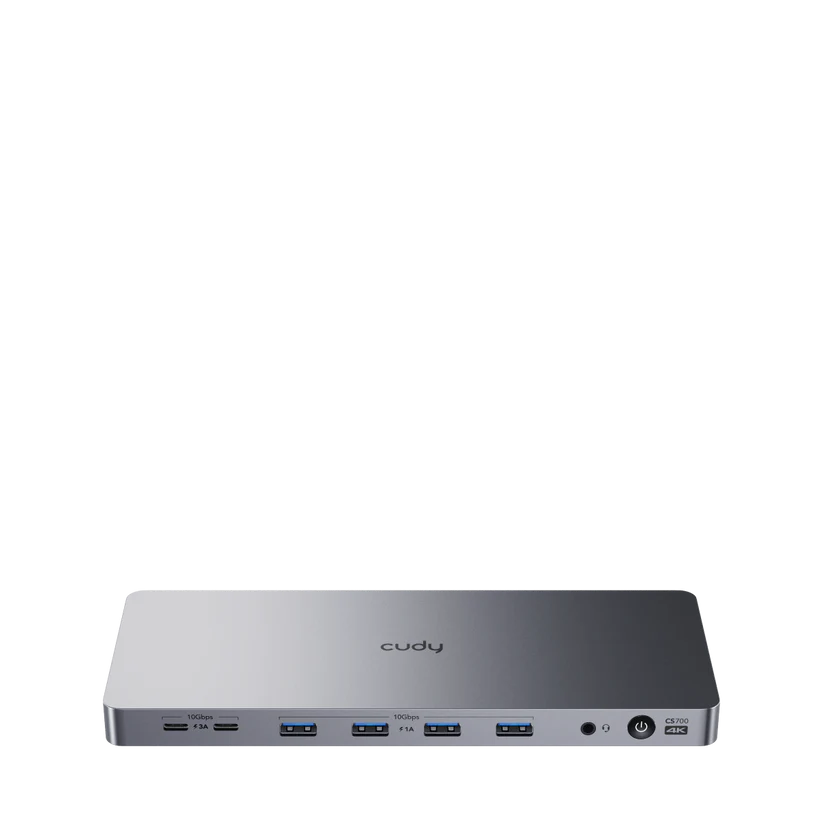 Cudy CS700 station d'accueil USB 3.2 Gen 2 (3.1 Gen 2) Type-C Gris, Argent