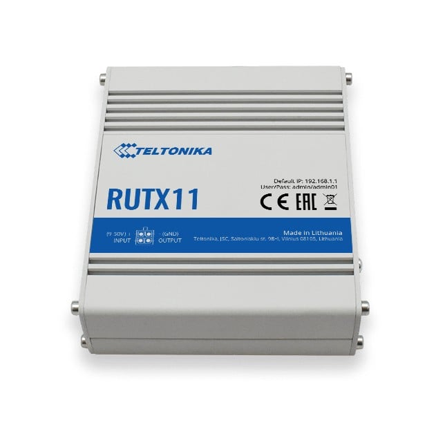 TELTONIKA NETWORKS RUTX11 4G/LTE WiFi BT DUAL SIM Router EU Version