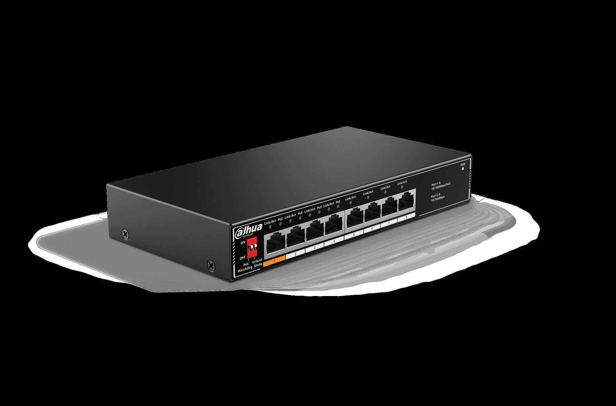 Dahua SF1008LP Commutateur de bureau non géré 8 ports avec 4 ports PoE