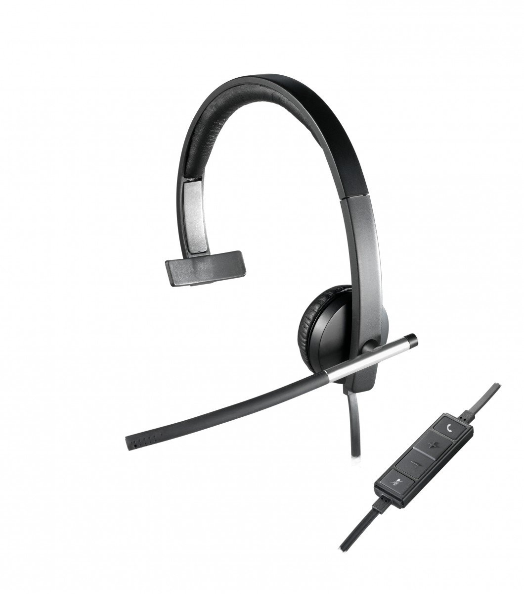 Logitech 981-000514 casque Avec fil Arceau Bureau/Centre d'appels USB Type-A Noir, Argent