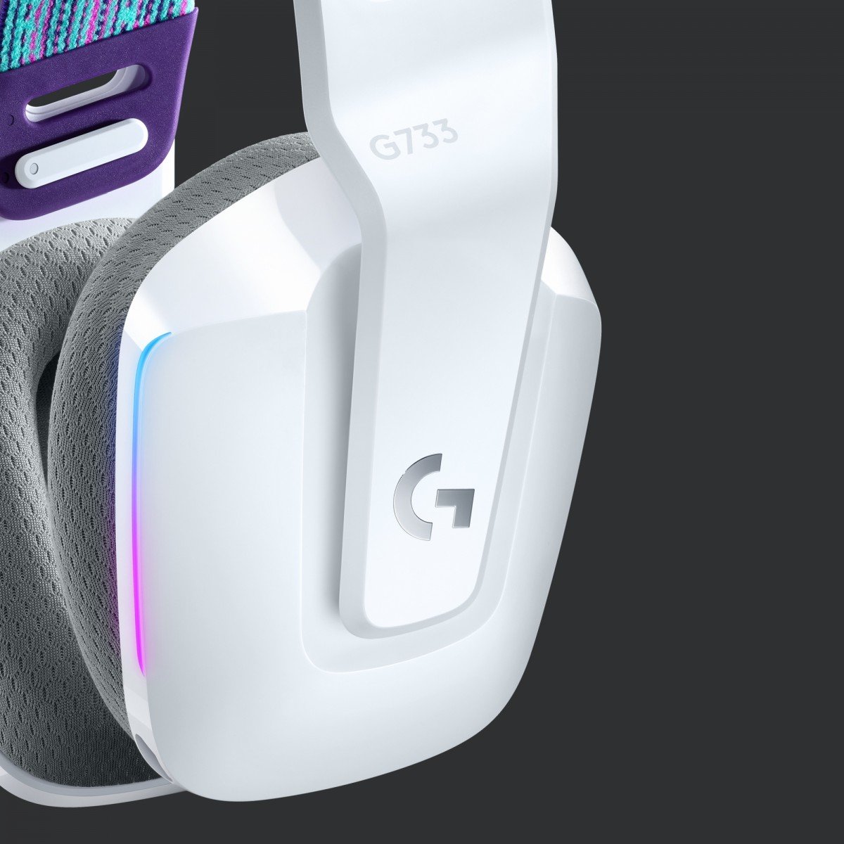 LOGITECH G G733 LIGHTSPEED Wireless RGB Gaming Headset Headset full size 2.4 GHz wireless white