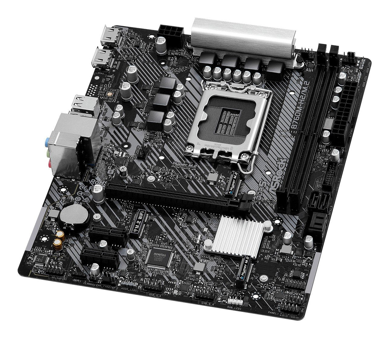 ASRock B760M-H2/M.2 Carte mere Micro ATX avec DDR5 et Ethernet 2.5 Gigabit