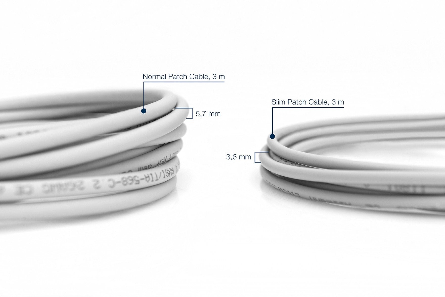 Câble patch RJ45-RJ45 slim, Cat.6, U/FTP, AWG 28/7, LSOH, 2 m, gris