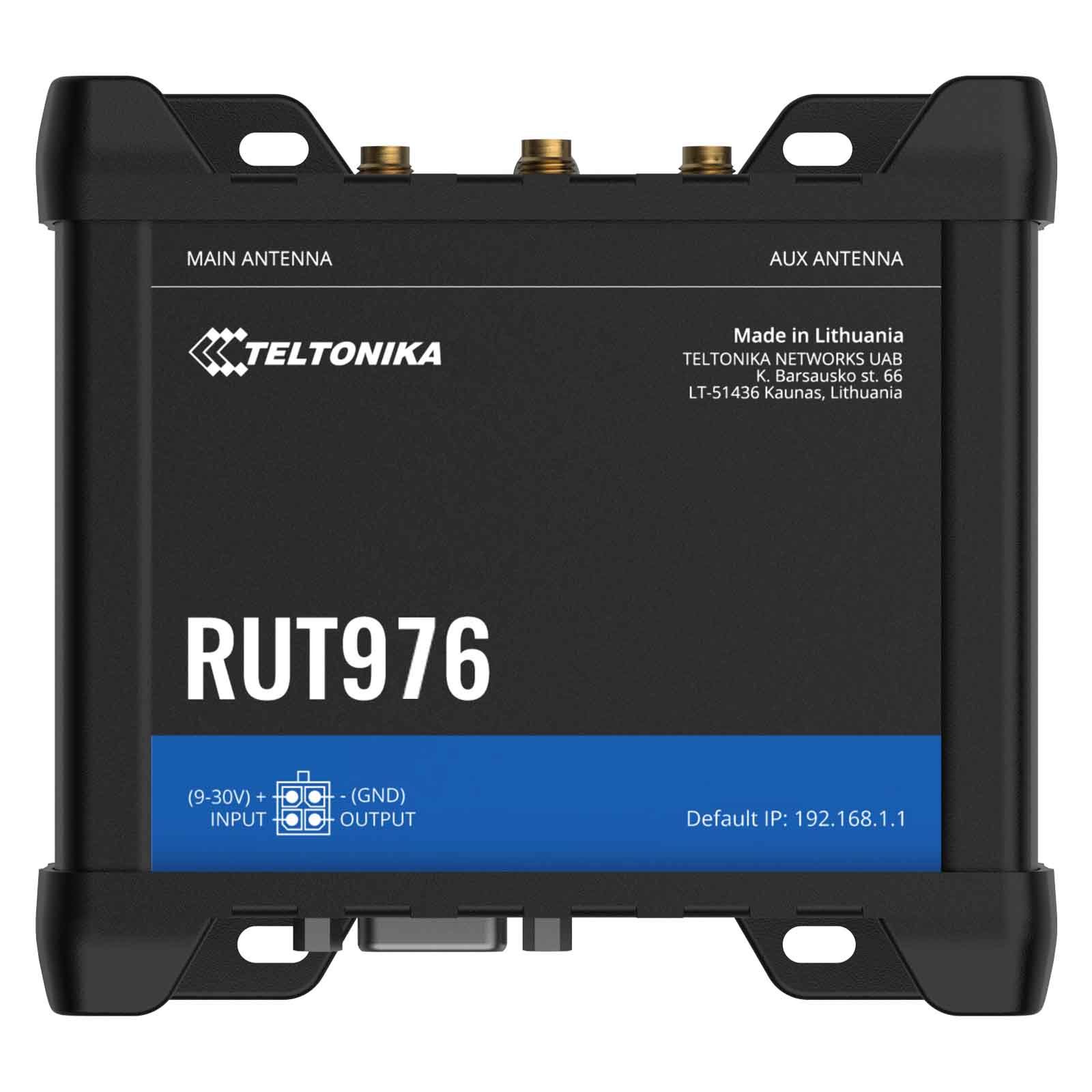 TELTONIKA NETWORKS RUT976 DUAL SIM Redcap 5G/4G/LTE RS232 RS485 I/O WiFi GNSS Router