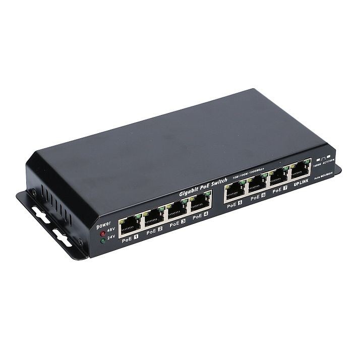 Extralink EX.1025 commutateur réseau Non-géré L2 Gigabit Ethernet (10/100/1000) Connexion Ethernet, supportant l'alimentation via ce port (PoE) 1U Noir