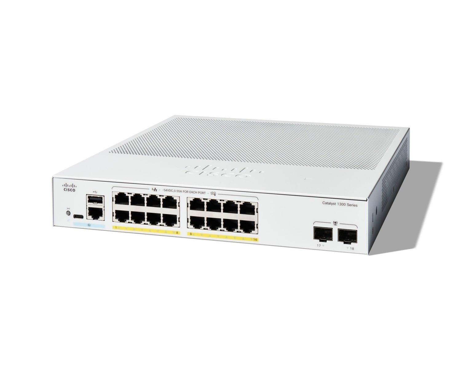 CISCO Catalyst 1300 16-port GE Full PoE 2x1G SFP