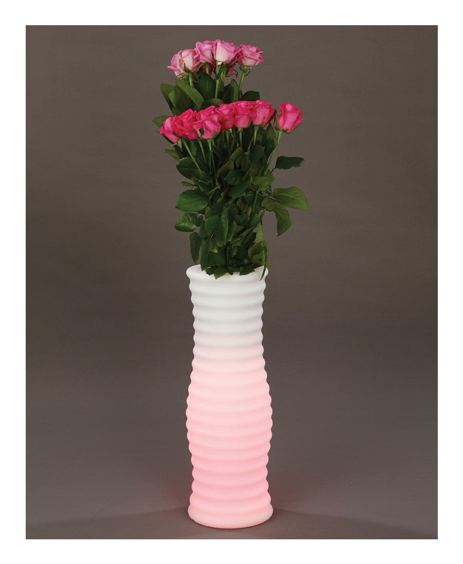 Techly I-LED FLOWERPOT Vase a fleurs avec éclairage LED RGB et télécommande