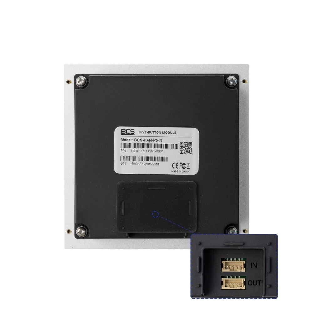 BCS BCS-PAN-P5-N Module double avec cinq boutons