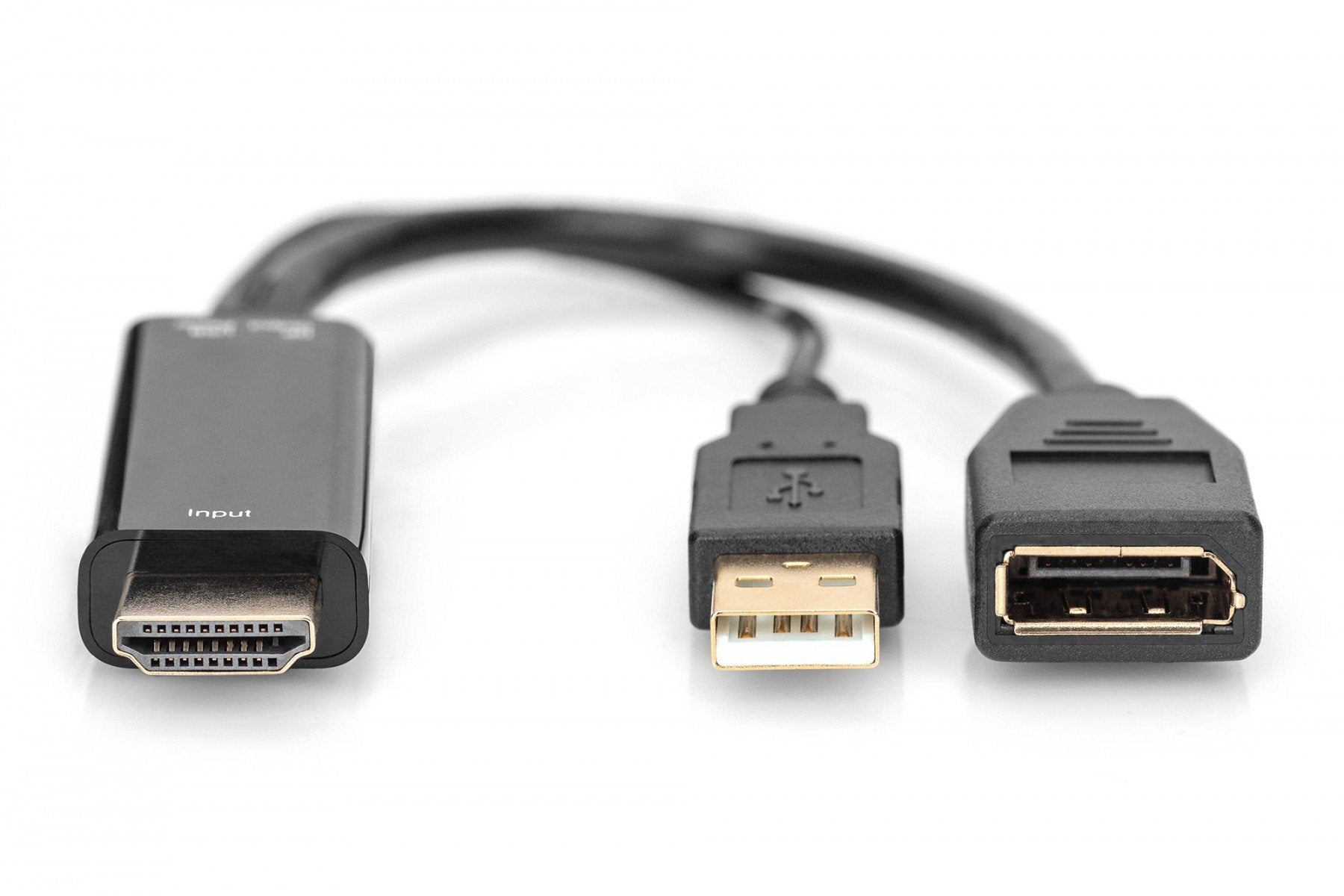 Digitus AK-330101-002-S câble vidéo et adaptateur 0,2 m HDMI Type A (Standard) HDMI + USB Noir