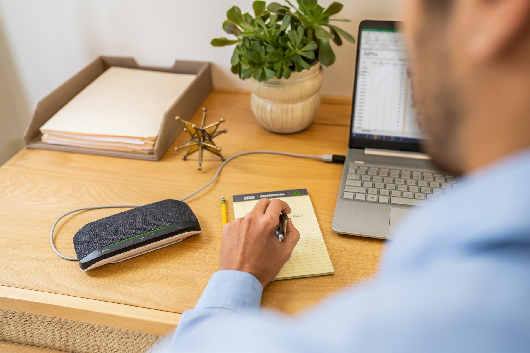 HP Poly Sync 10 Speakerphone +USB-A to USB-C Cable haut-parleur PC Noir