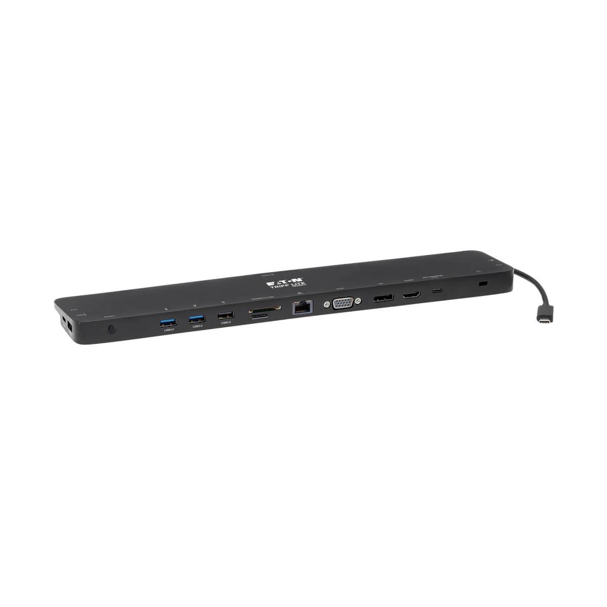 EATON TRIPPLITE USB-C Dock Triple Display 4K HDMI & DP VGA USB 3.2 Gen 1 USB-A/C Hub GbE 100W PD Charging