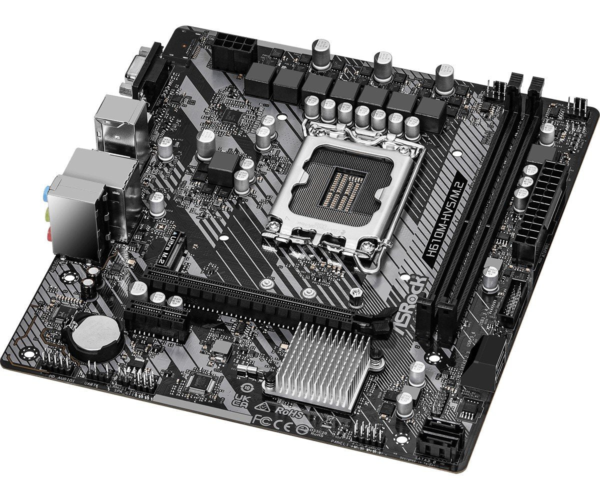 ASRock 90-MXBJJ0-A0UAYZ Carte mere H610M-HVS avec socket LGA 1700 et support DDR4
