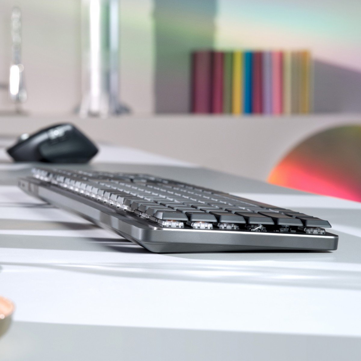Logitech MX Mechanical clavier Bureau RF sans fil + Bluetooth QWERTY US International Graphite