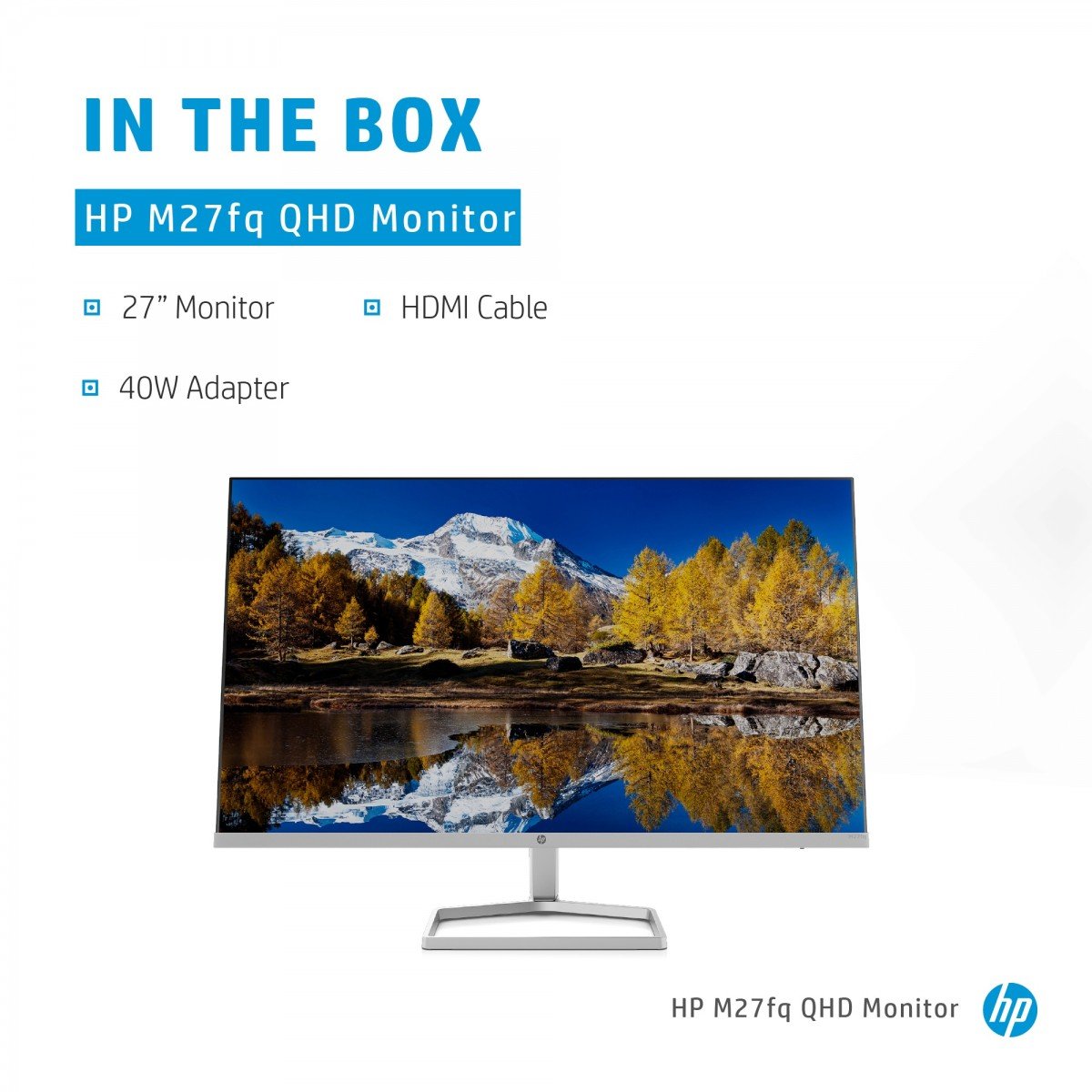 "HP M27fq QHD Monitor écran plat de PC 68,6 cm (27"") 2560 x 1440 pixels Quad HD LCD Argent"