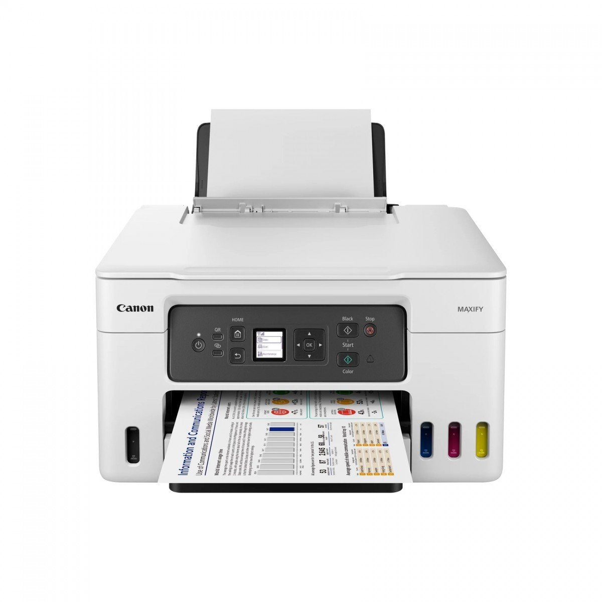 CANON MAXIFY GX3050 MFP colour ink-jet refillable A4 18 ipm print 350 sheets USB 2.0 Wi-Fi