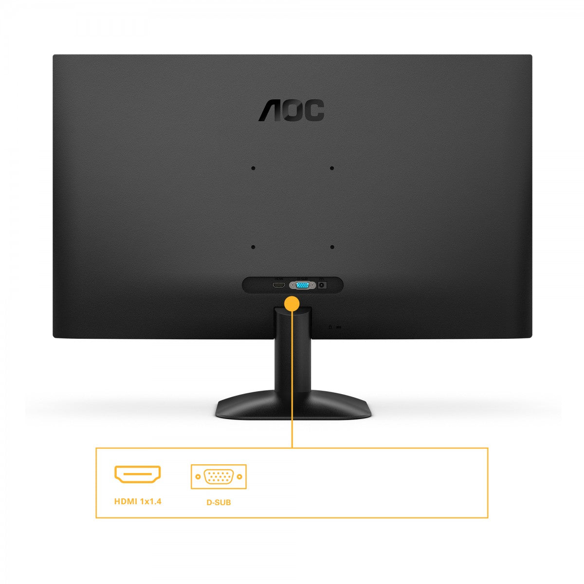 AOC 24B35HM2 - Écran LED - 24"-1920 x 1080 Full HD (1080p) @ 100 Hz - VA - 300 cd/m² - 4000:1 - 1 ms - HDMI, VGA - noir