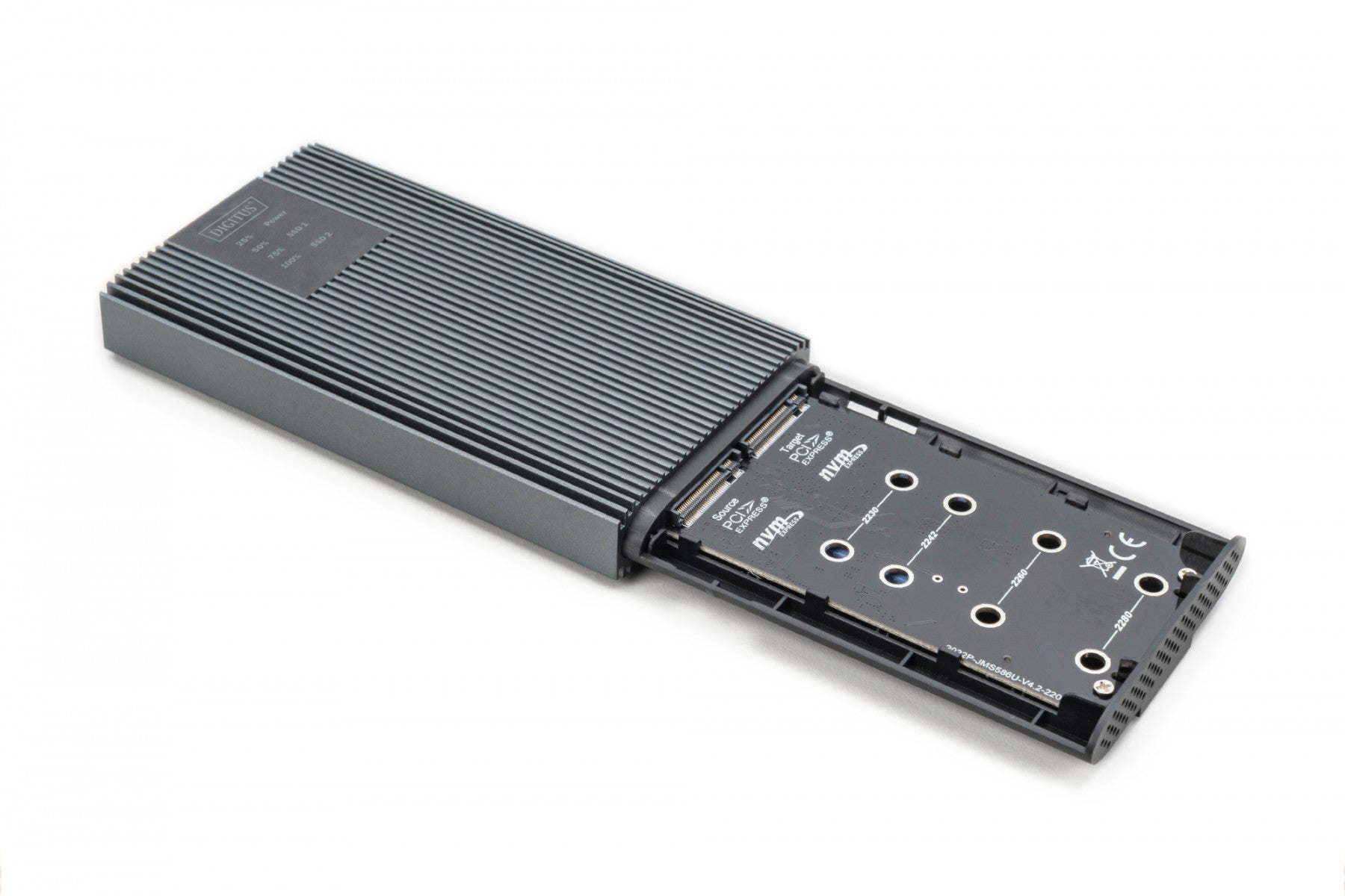 Boîtier/station de clonage USB 3.1 Type-C pour SSD M.2 NVMe 20 Gbps, en aluminium, sans outils