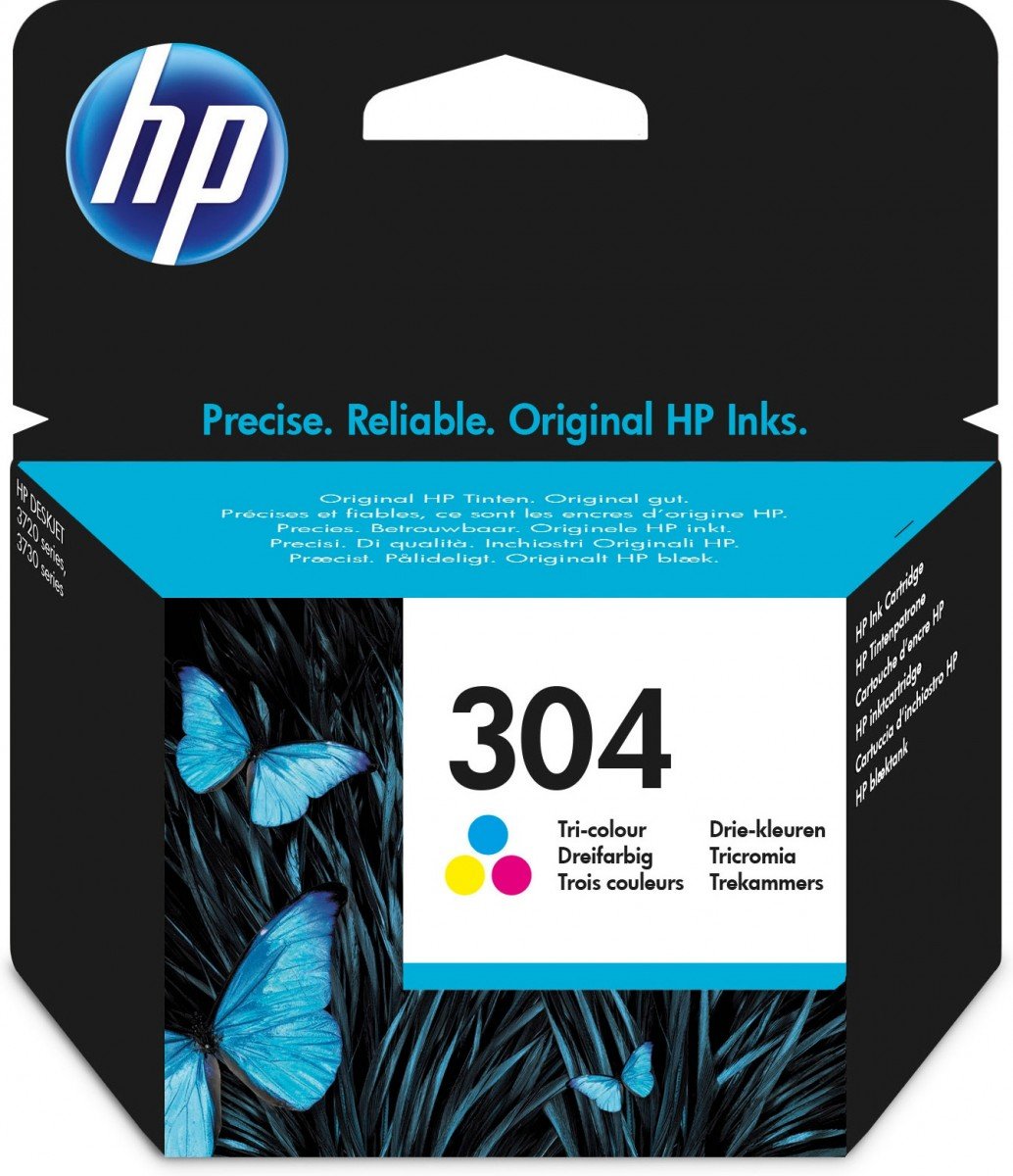 HP 304 original Ink cartridge N9K05AE 301 Tri-color Blister