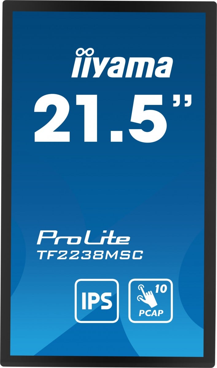 21.5" Bonded PCAP Bezel Free 10P Touch w