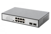 Digitus DN-95140 commutateur réseau Non-géré Gigabit Ethernet (10/100/1000) Connexion Ethernet, supportant l'alimentation via ce port (PoE) Noir, Argent