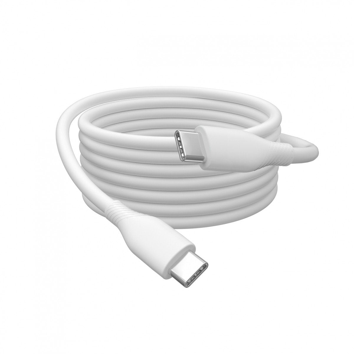 Câble d'alimentation en silicone USB-C - USB-C, USB 2.0 60W, 0,5m blanc