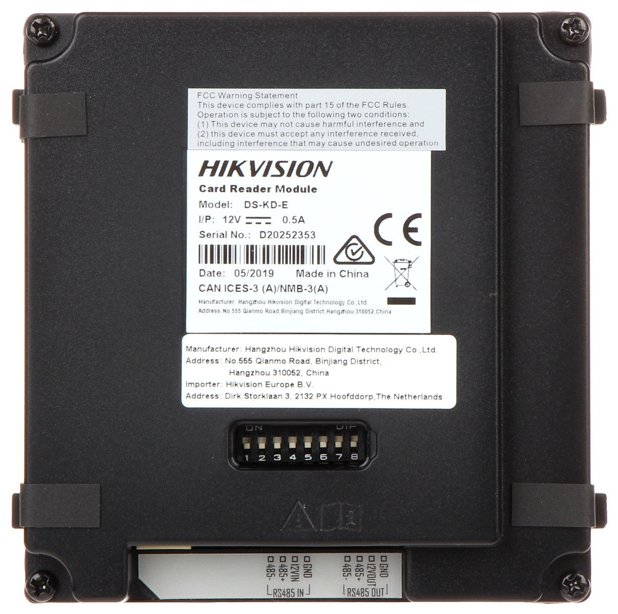 Hikvision DS-KD-E Station de porte modulaire professionnelle série KD8