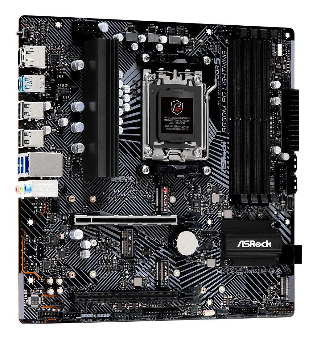 Asrock B650M PG Lightning AMD B650 Emplacement AM5 micro ATX