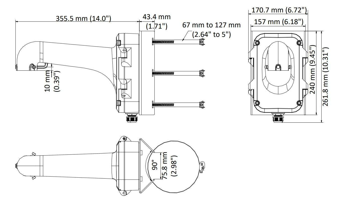Hikvision DS-1604ZJ-Pole Vertical pole mount