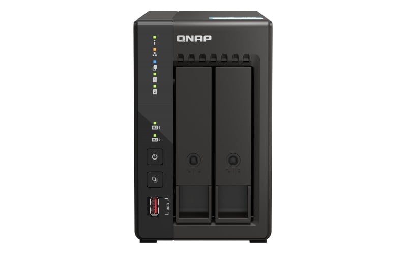 QNAP TS-253E-8G 2-bay desktop NAS Intel Celeron J6412 4C 2.0GHz burst 2.6GHz onboard 8Go RAM 2xHDMI 1.4b 2xM.2 2280 PCIe slots