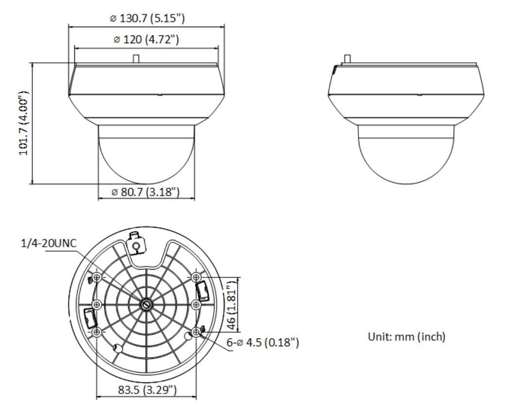 Hikvision DS-2DE2A404IW-DE3(C0)(S6)(C) Caméra réseau Mini PTZ dôme IR extérieure 4 MP 4X