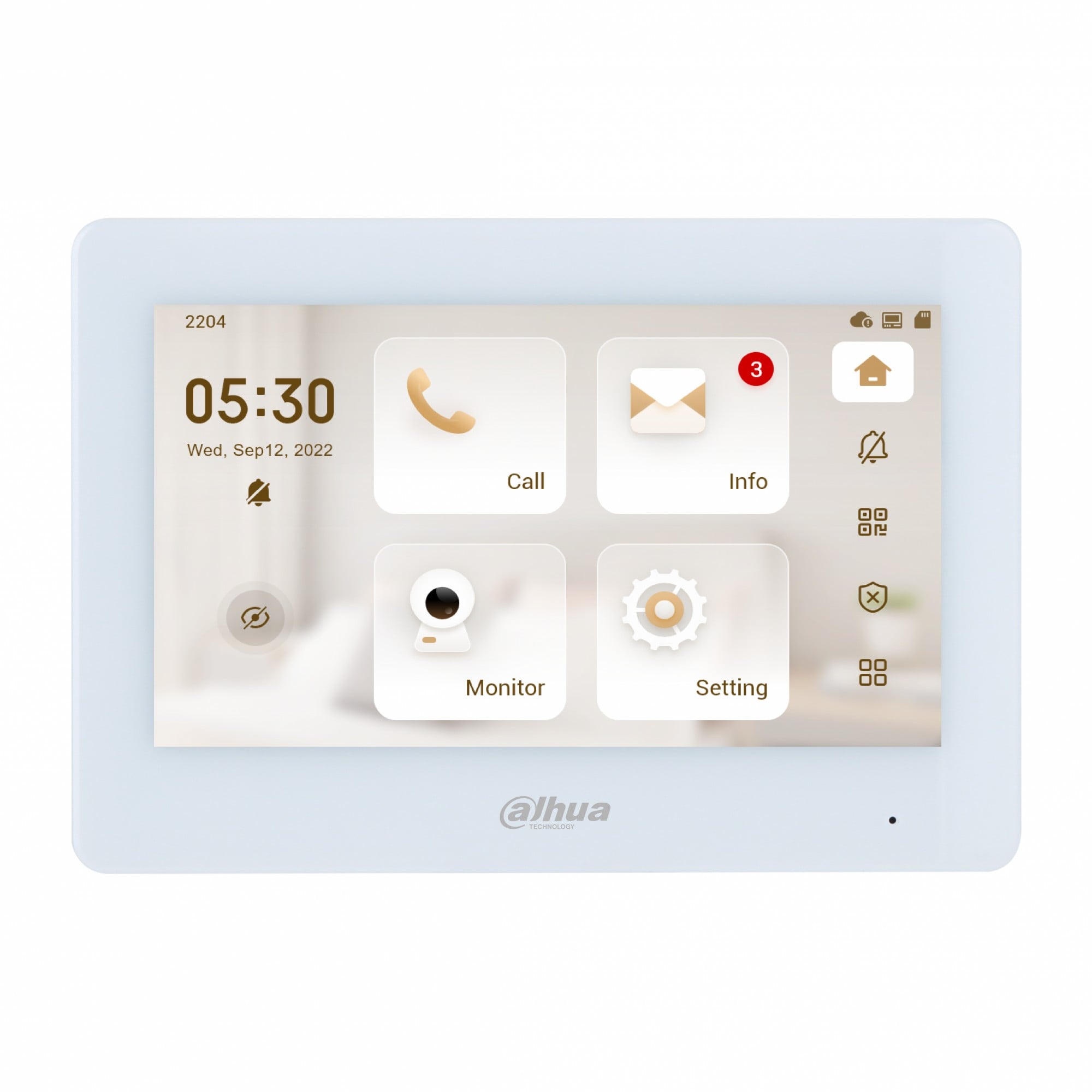 Dahua VTH5422HW-W Moniteur intérieur IP & Wi-Fi 2 fils