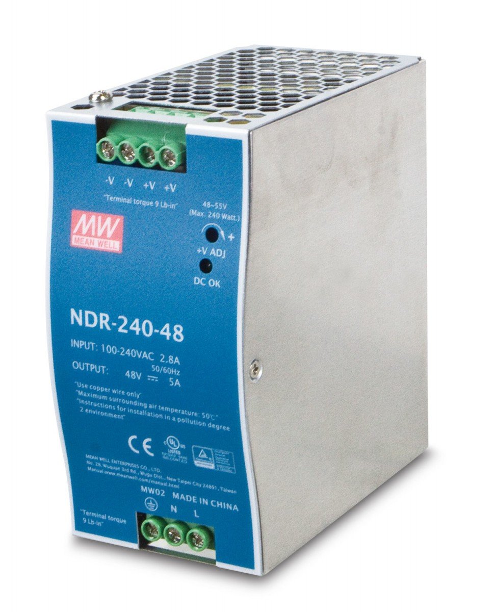 PLANET PWR-240-48 unité d'alimentation d'énergie 240 W Bleu, Gris