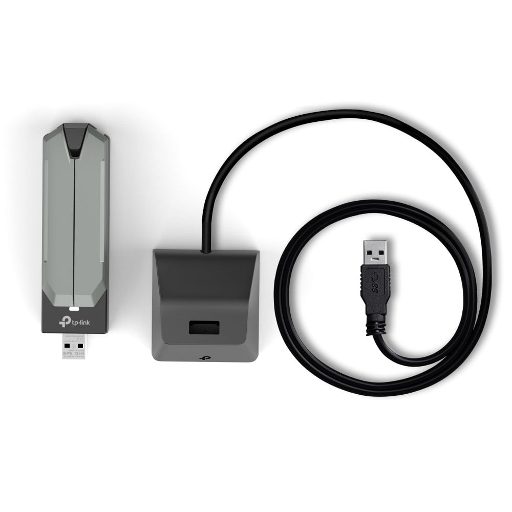 TP-LINK BE6500 High Gain Tri-Band Wi-Fi 7 USB Adapter 2882Mbps at 6GHz + 2882Mbps at 5GHz + 688Mbps at 2.4GHz