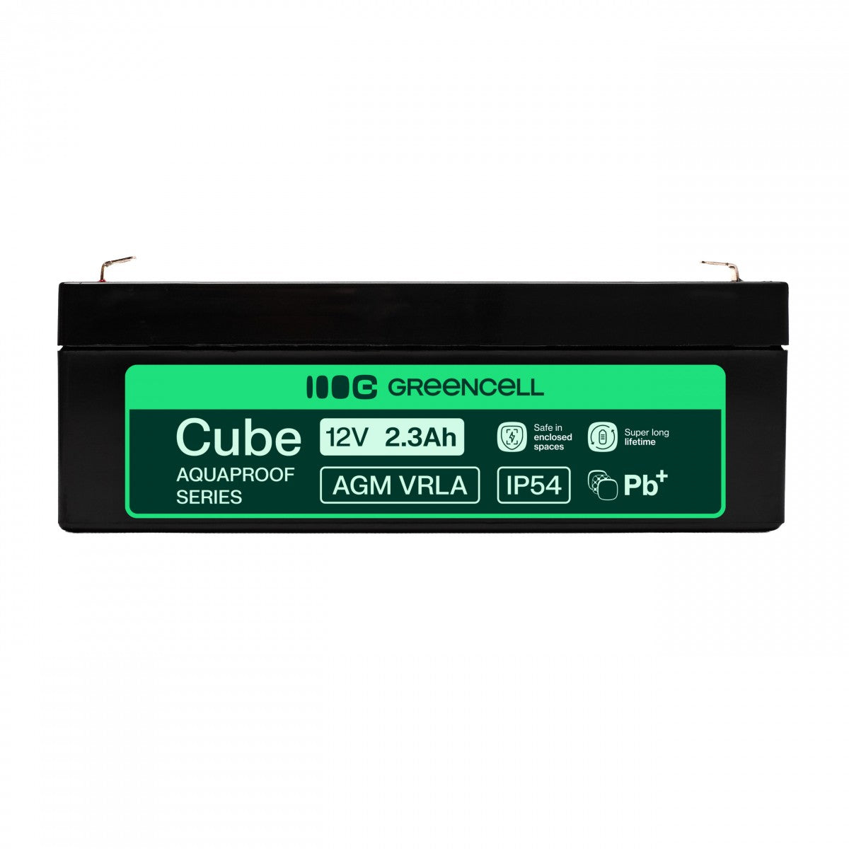 Batterie sans entretien Green Cell AGM VRLA 12V 2.5Ah pour caisses enregistreuses, jouets (178x36x66mm)
