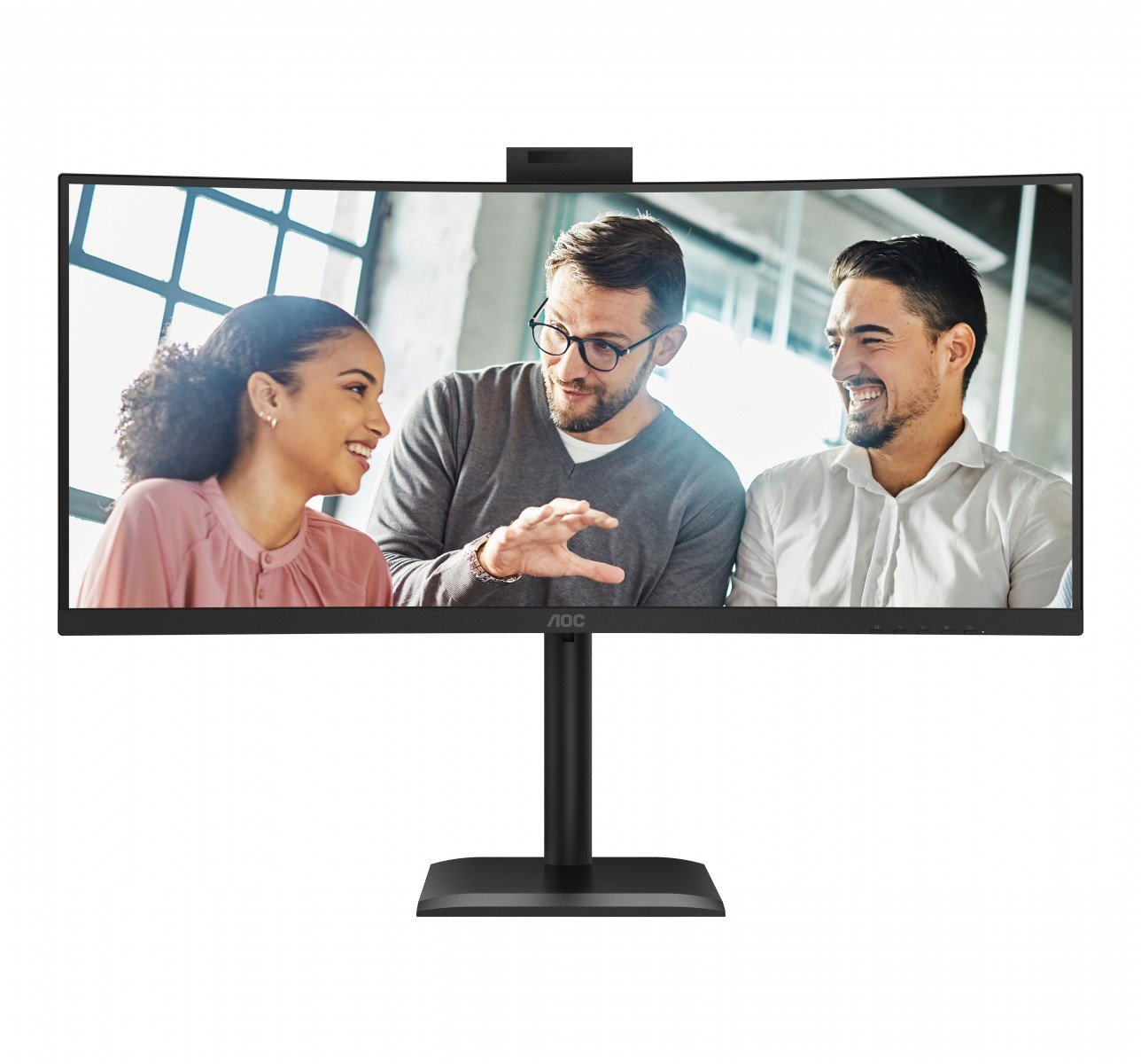 AOC CU34E4CW 34p 3440x1440 120HZ VA CURVED H/A 180 MM USB-C DOCKING TUV EyeComfort Hardware USB HUB DP HDMI