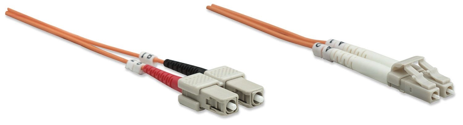 Intellinet 5m LC/SC câble de fibre optique OM1 Orange