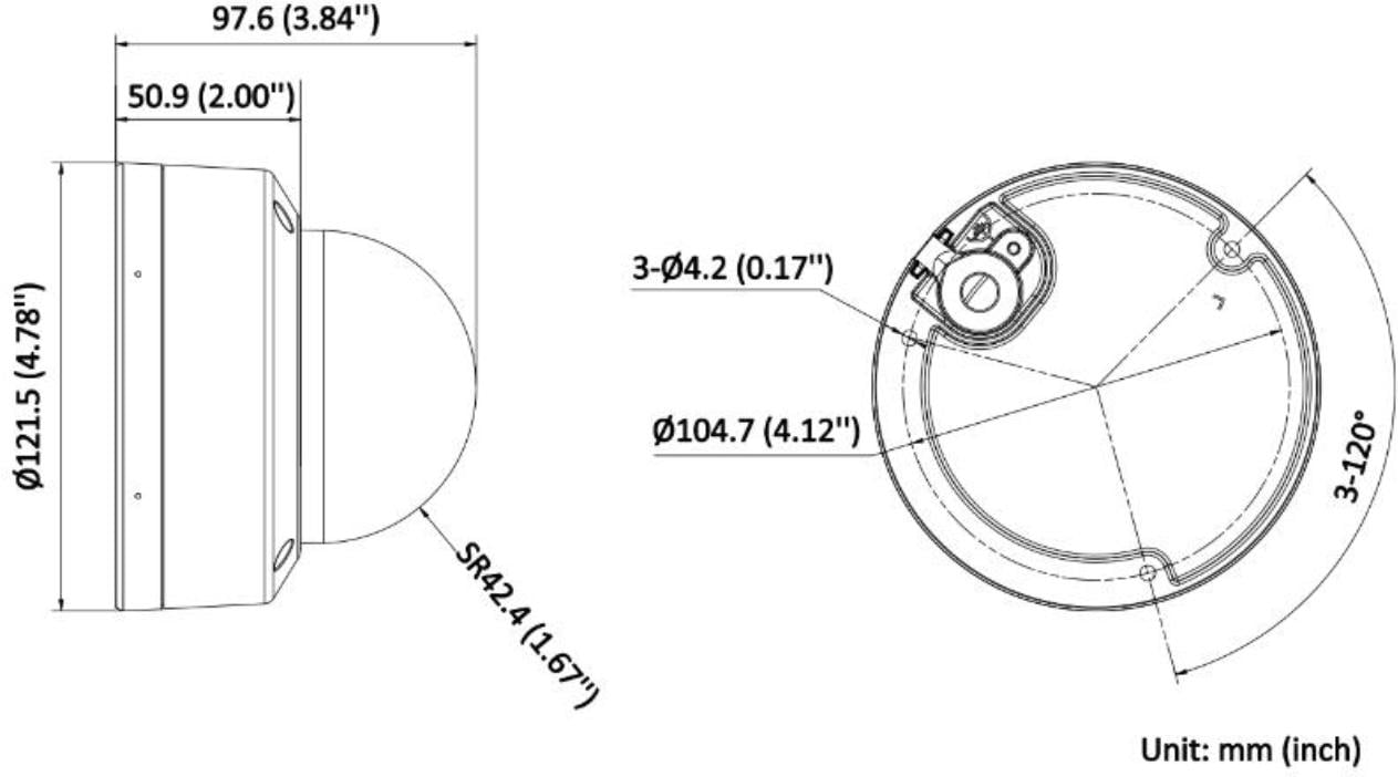 Hikvision DS-2CD2183G2-LIS2U(2.8mm)(NOIR) Caméra réseau dôme fixe Acusense Smart Hybrid Light 8 MP