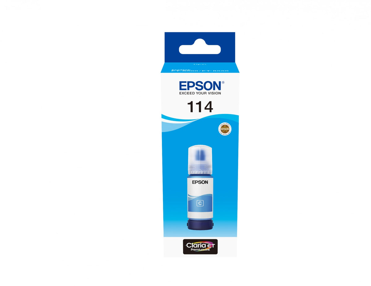 EPSON 1LB 114 EcoTank Cyan ink bottle