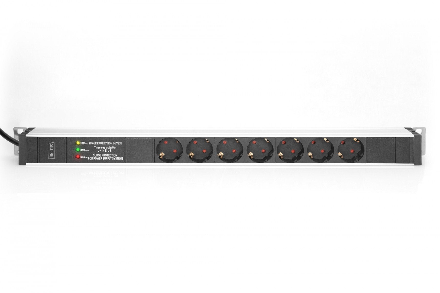 Digitus DN-95412 unité de distribution d'énergie 7 sortie(s) CA 0U Noir, Argent