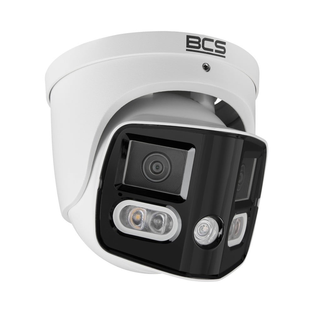 BCS BCS-L-PEIP2X4FCR2L2-Ai1 Caméra dôme IP 8MP avec vue panoramique et technologie NightColor