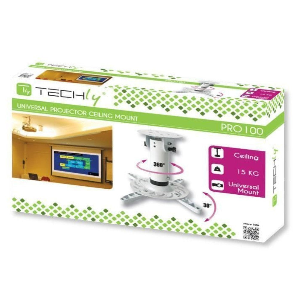 Techly ICA-PM 200WH Bras de projecteur au plafond 20CM blanc