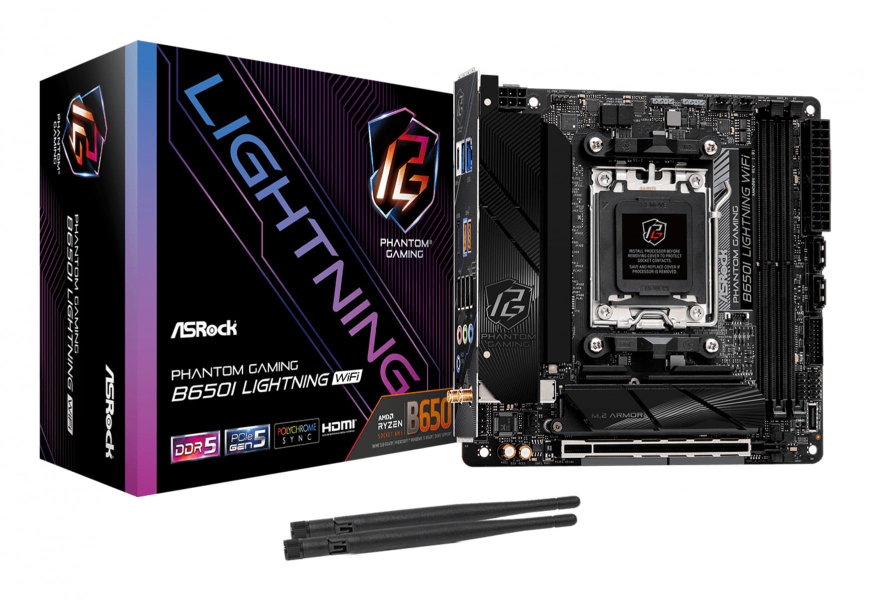 ASRock 90-MXBMP0-A0UAYZ B650I Lightning WiFi Carte mere Mini ITX