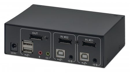 Manhattan 153546 Commutateur KVM 2/1 DisplayPort USB