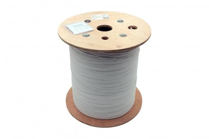 Câble fibre optique intérieur FTTH, 2 fibres, avec connecteurs SC, SM 9/125 OS2 G657A1, B2ca LSOH, blanc, 1km