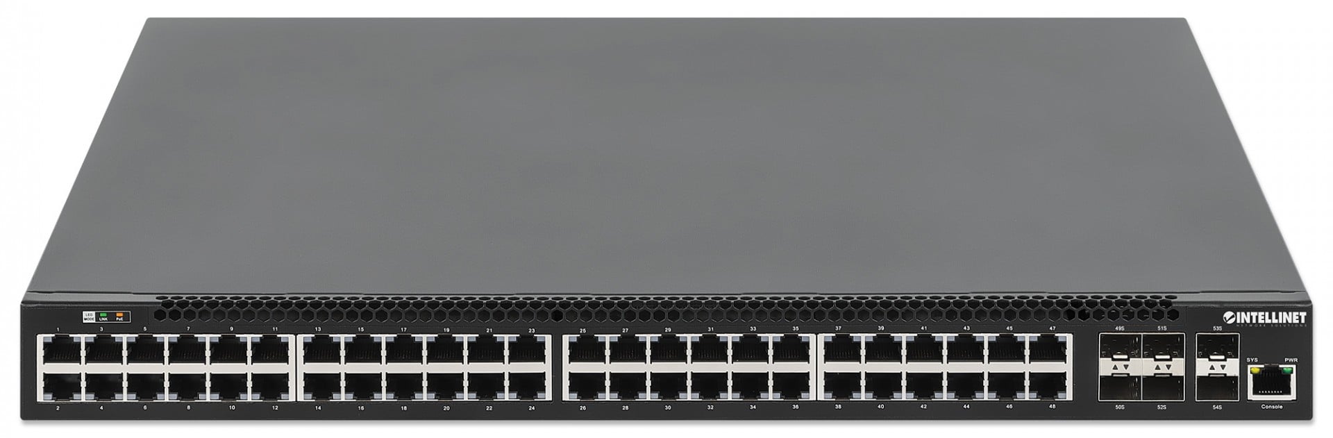 Intellinet 562041 commutateur réseau Géré Gigabit Ethernet (10/100/1000) Connexion Ethernet, supportant l'alimentation via ce port (PoE) Noir
