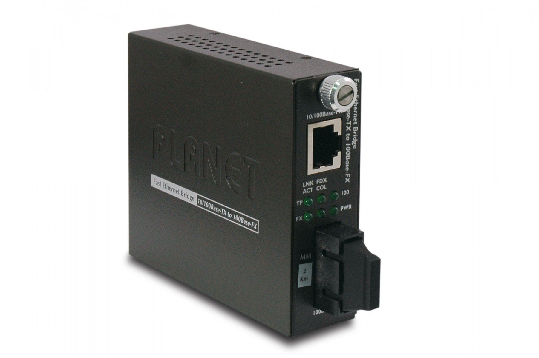 PLANET FST-802 convertisseur de support réseau 100 Mbit/s 1310 nm Multimode Noir